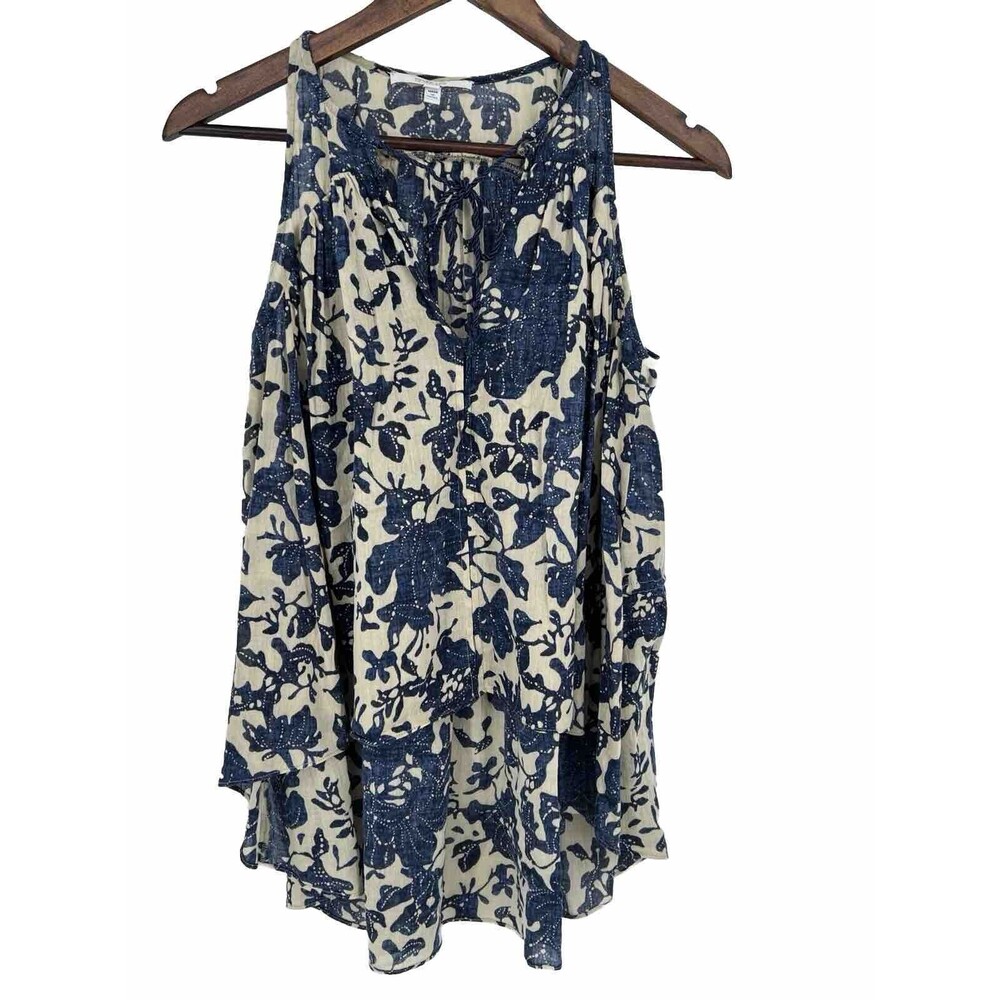 Derel Lam 10 Crosby Floral Print Halter Top Boho 00 Cotton